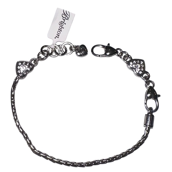 NEW Brighton ABC Slide Charm Bracelet Silver Tone Adjustable 8" - Picture 1 of 12